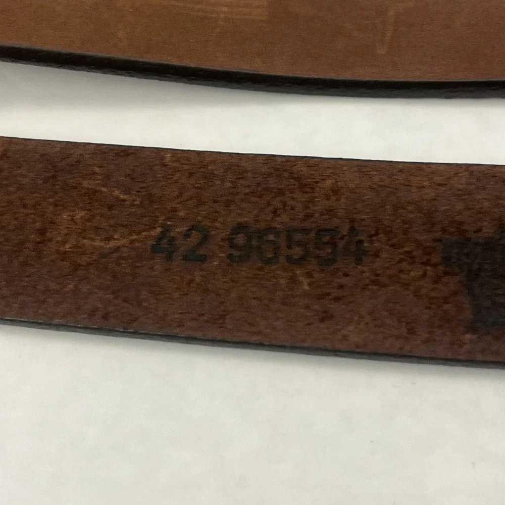 Red Wing Boots Belt Mens Size 42 Leather Brown Brass Buckle USA 96554